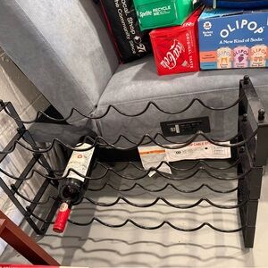 Black Metal Wine Rack